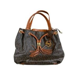 Michael Kors Brown handbags Purse Fringe Rope